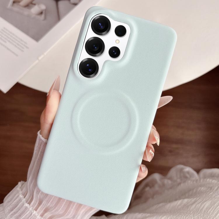 For Samsung Galaxy S25 Ultra 5G Matte Velvet Finish PC + Vegan Leather Magnetic Phone Case