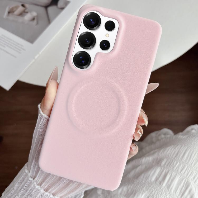 For Samsung Galaxy S25 Ultra 5G Matte Velvet Finish PC + Vegan Leather Magnetic Phone Case