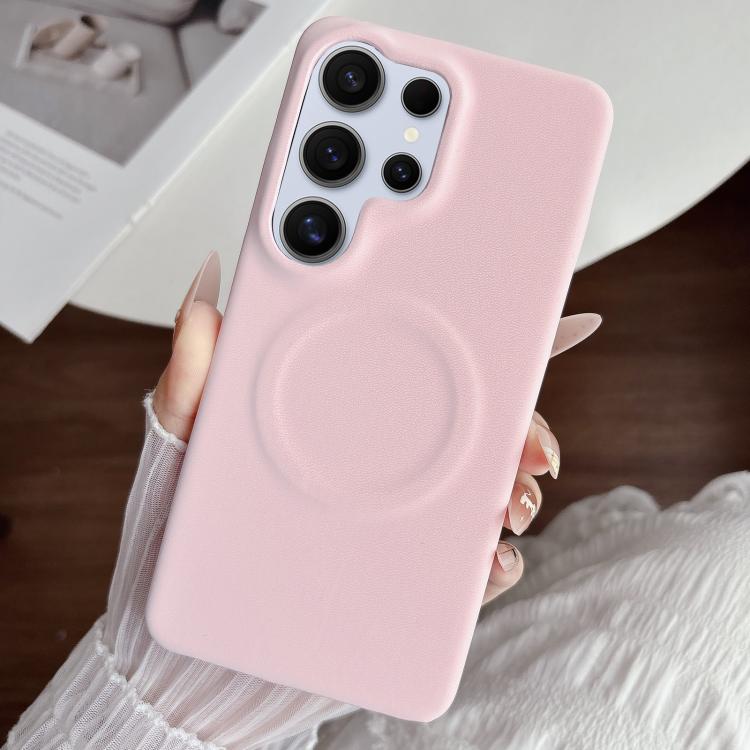 For Samsung Galaxy S24 Ultra 5G Matte Velvet Finish PC + Vegan Leather Magnetic Phone Case