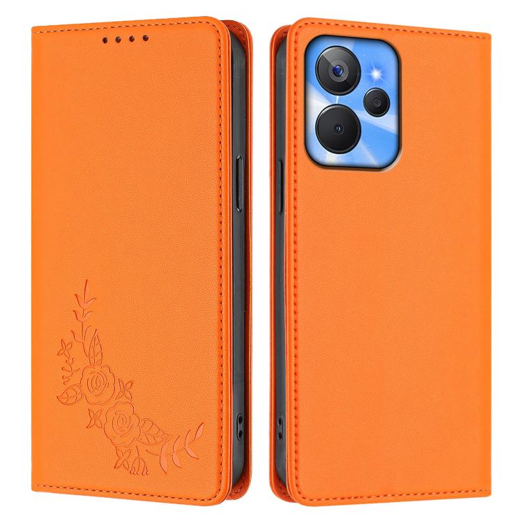 For Realme 10T / 10s Peony Embossed Magnetic RFID Vegan Leather Phone Case