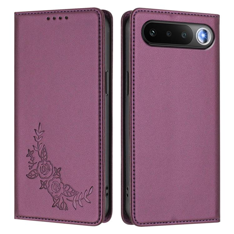 For Realme 16 5G Peony Embossed Magnetic RFID Vegan Leather Phone Case