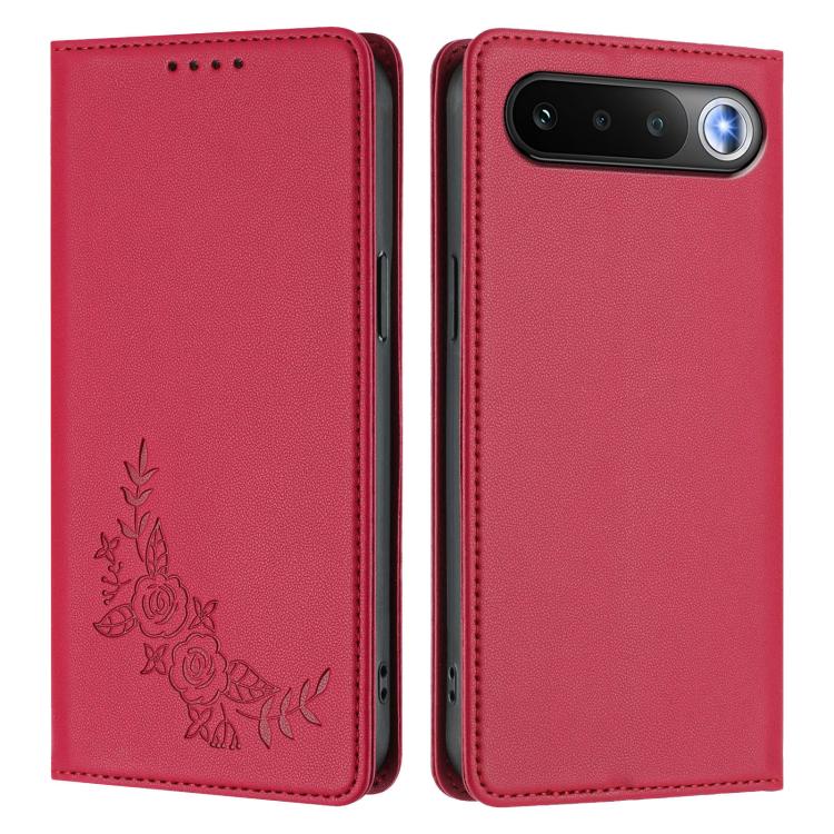 For Realme 16 5G Peony Embossed Magnetic RFID Vegan Leather Phone Case
