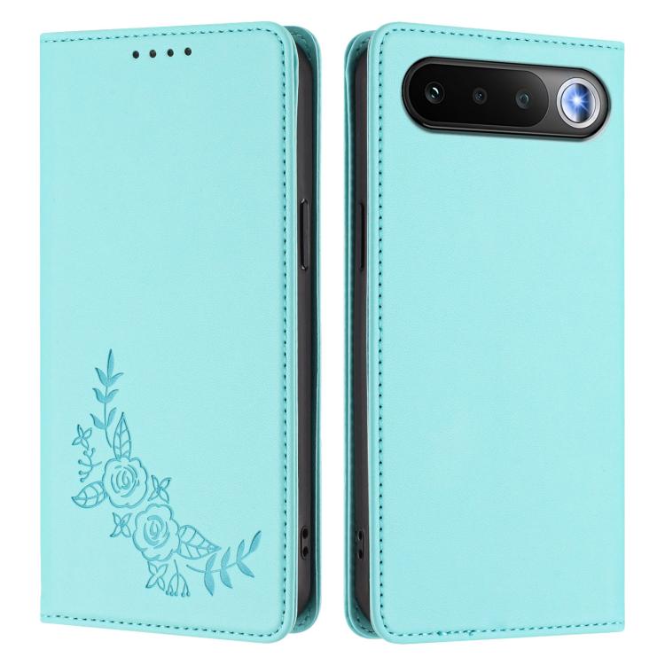 For Realme 16 5G Peony Embossed Magnetic RFID Vegan Leather Phone Case