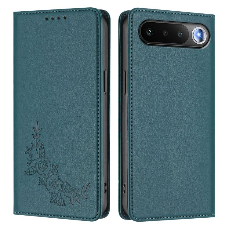 For Realme 16 5G Peony Embossed Magnetic RFID Vegan Leather Phone Case