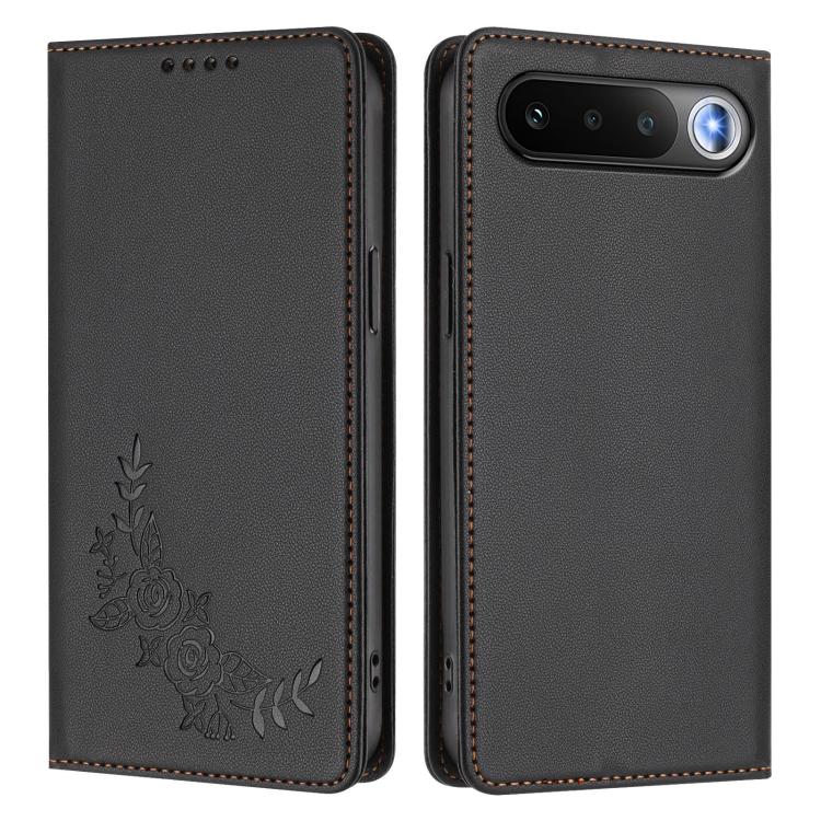 For Realme 16 5G Peony Embossed Magnetic RFID Vegan Leather Phone Case