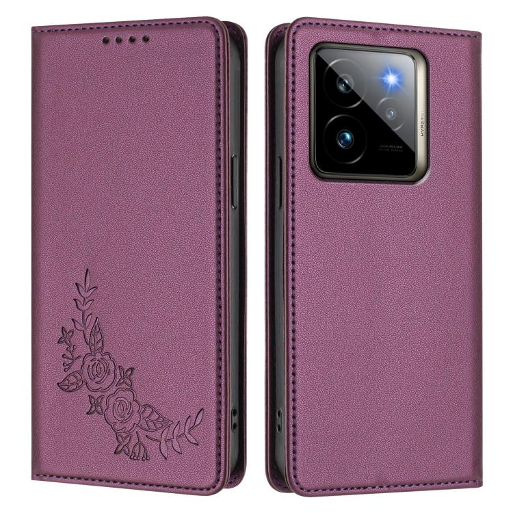 For Realme GT7 Pro / GT7 Pro Racing Peony Embossed Magnetic RFID Vegan Leather Phone Case