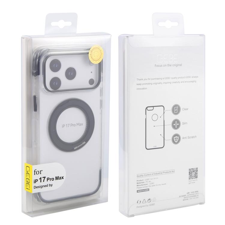 For iPhone 17 Pro Max GEBEI Vacuum Airbag TPU + Acrylic 360 Rotating Bracket Magnetic Shockproof Phone Case