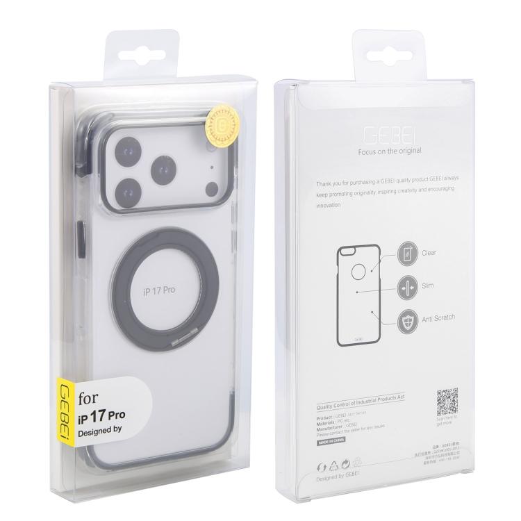 For iPhone 17 Pro GEBEI Vacuum Airbag TPU + Acrylic 360 Rotating Bracket Magnetic Shockproof Phone Case