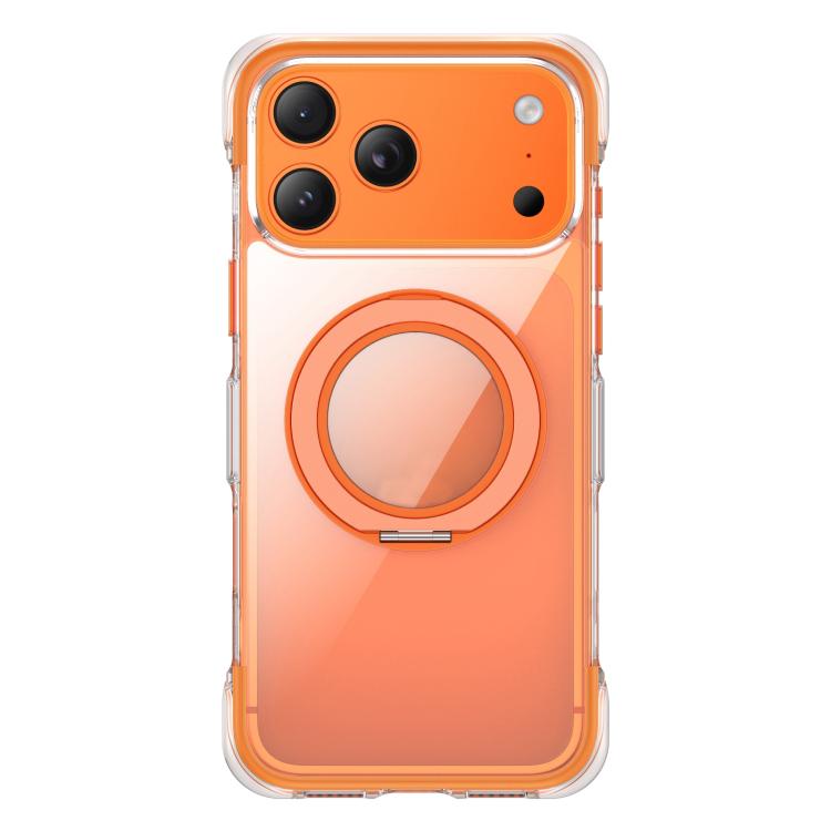 For iPhone 17 GEBEI Vacuum Airbag TPU + Acrylic 360 Rotating Bracket Magnetic Shockproof Phone Case