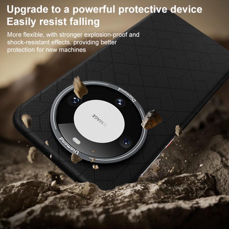 For Huawei Mate 70 Rubik Cube Series Embossed Grid Pattern Magnetic Phone Case