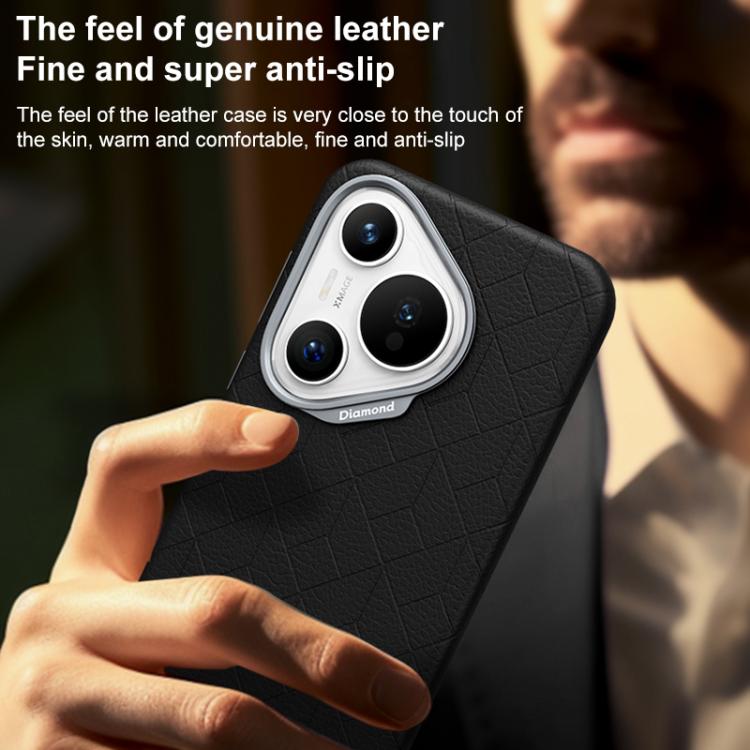 For Huawei Pura 70 Pro Rubik Cube Series Embossed Grid Pattern Magnetic Phone Case