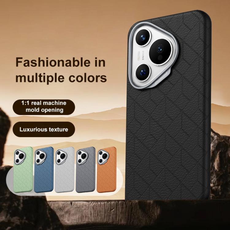 For Huawei Pura 70 Pro Rubik Cube Series Embossed Grid Pattern Magnetic Phone Case