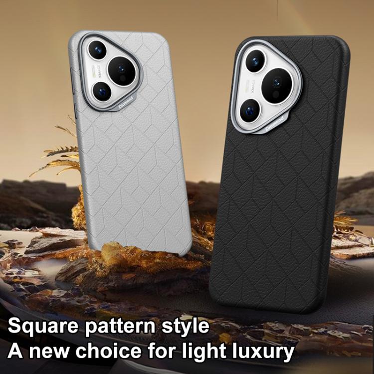 For Huawei Pura 70 Rubik Cube Series Embossed Grid Pattern Magnetic Phone Case