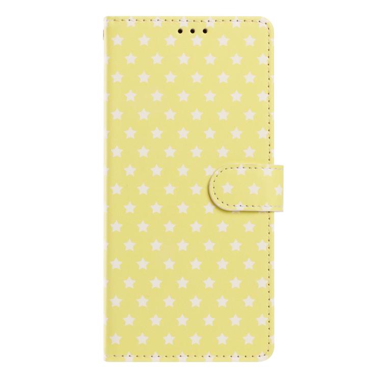 For iPhone 17 Star Pattern Magnetic Buckle Vegan Leather Phone Case with Wrist Strap