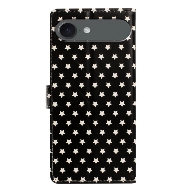 For iPhone Air Star Pattern Magnetic Buckle Vegan Leather Phone Case with Wrist Strap