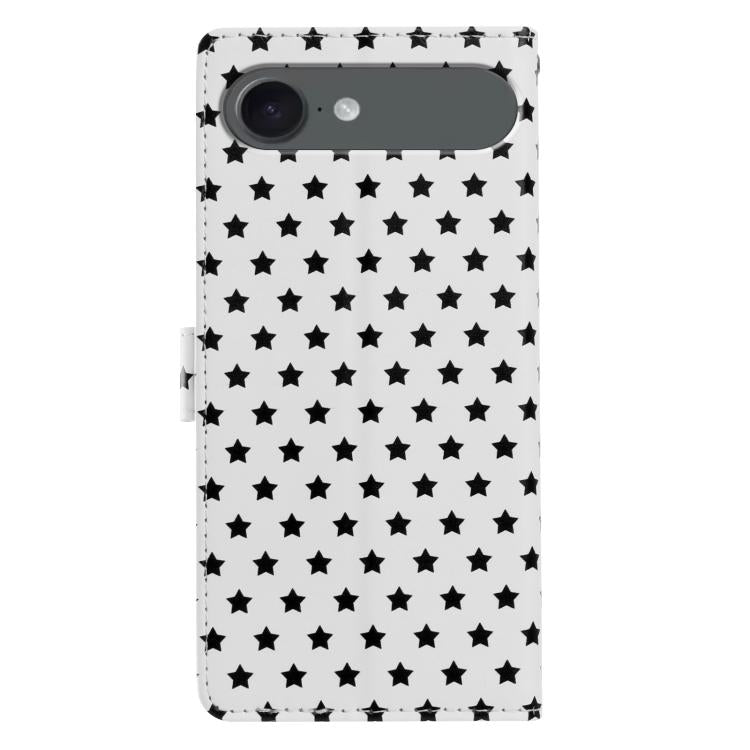 For iPhone Air Star Pattern Magnetic Buckle Vegan Leather Phone Case with Wrist Strap