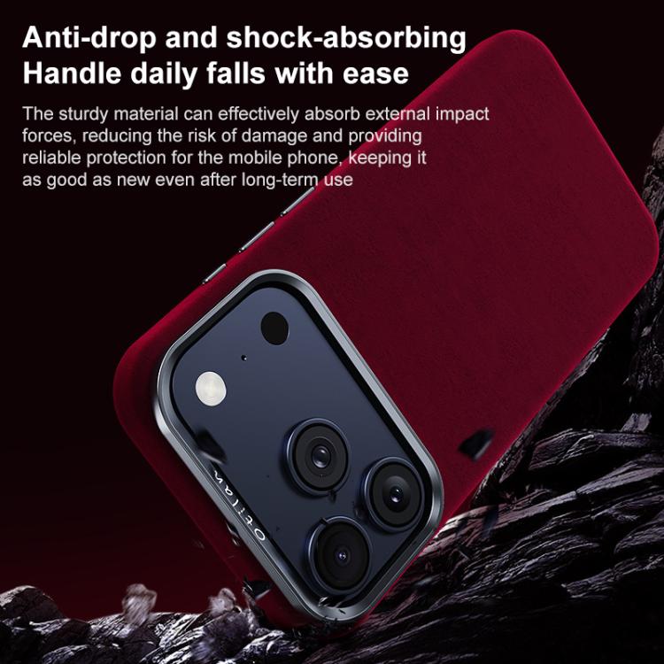 For iPhone 17 Pro Ottilan Series Full Coverage Magnetic Microfiber Leather PC Phone Case
