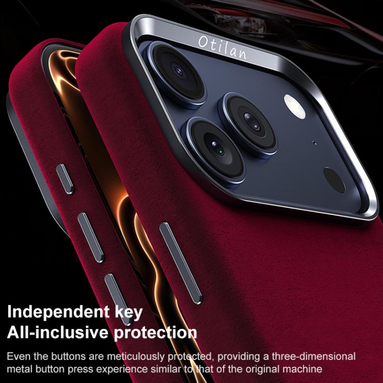 For iPhone 17 Pro Ottilan Series Full Coverage Magnetic Microfiber Leather PC Phone Case