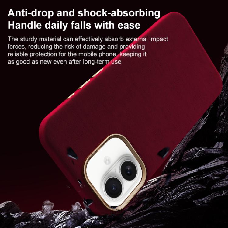 For iPhone 17 Ottilan Series Full Coverage Magnetic Microfiber Leather PC Phone Case