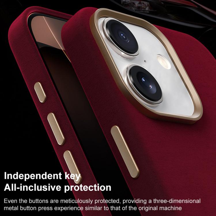 For iPhone 17 Ottilan Series Full Coverage Magnetic Microfiber Leather PC Phone Case