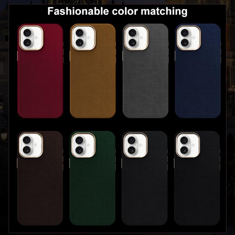 For iPhone 16 Ottilan Series Full Coverage Magnetic Microfiber Leather PC Phone Case