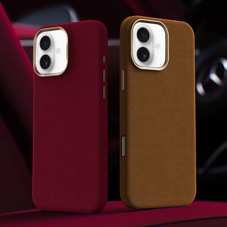 For iPhone 16 Ottilan Series Full Coverage Magnetic Microfiber Leather PC Phone Case