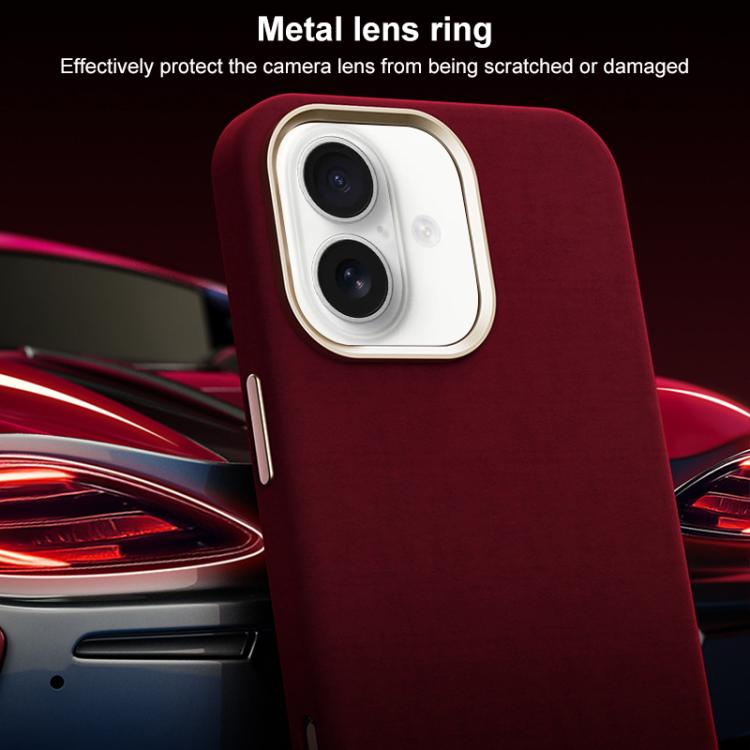 For iPhone 16 Ottilan Series Full Coverage Magnetic Microfiber Leather PC Phone Case