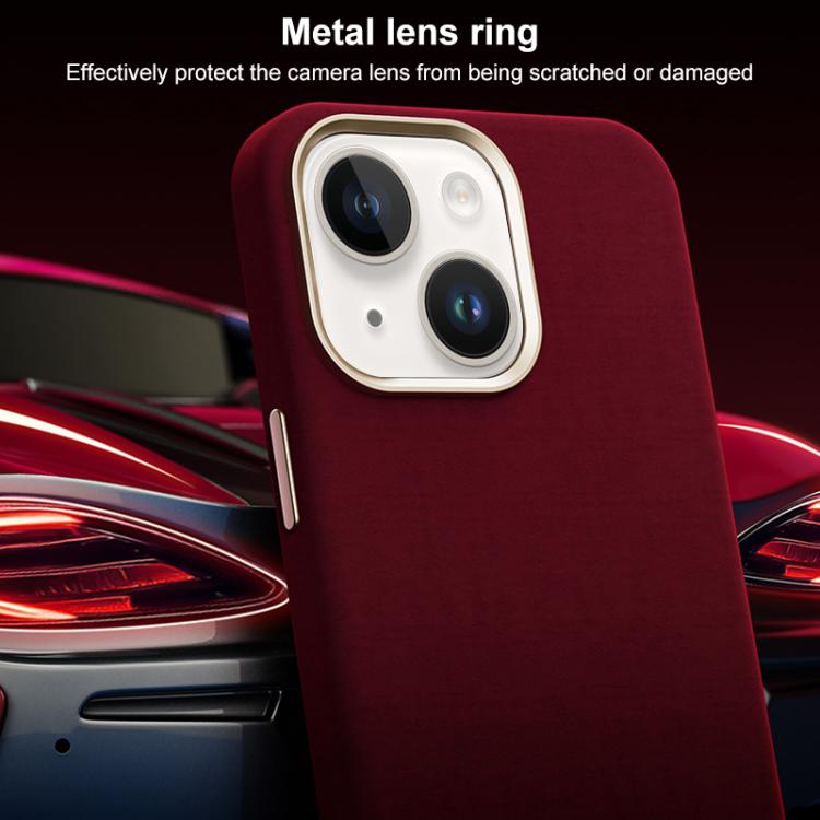 For iPhone 15 Plus / 14 Plus Ottilan Series Full Coverage Magnetic Microfiber Leather PC Phone Case