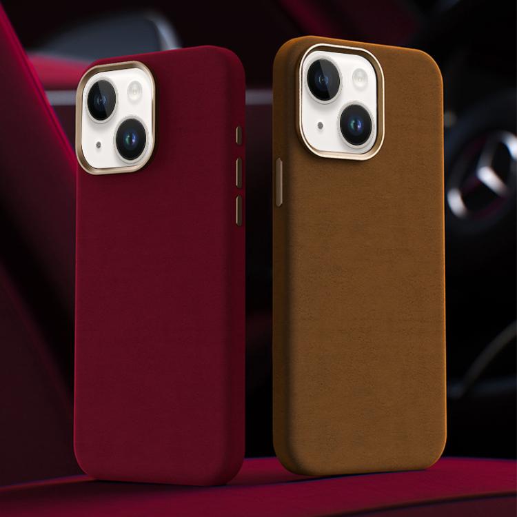 For iPhone 14 / 13 Ottilan Series Full Coverage Magnetic Microfiber Leather PC Phone Case