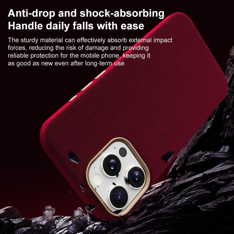 For iPhone 14 Pro Ottilan Series Full Coverage Magnetic Microfiber Leather PC Phone Case
