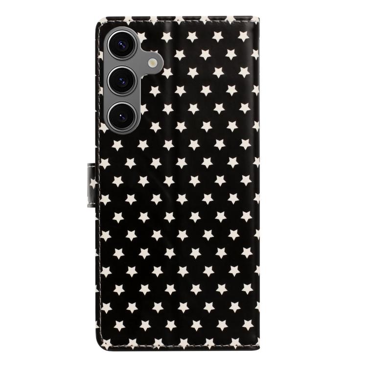 For Galaxy A35 5G Star Pattern Magnetic Buckle Vegan Leather Phone Case with Wrist Strap