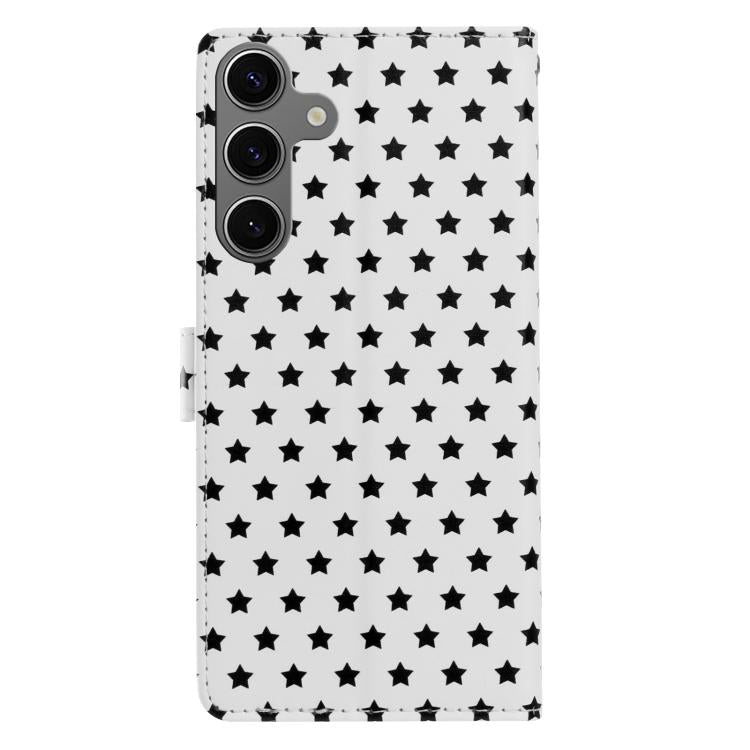 For Galaxy A35 5G Star Pattern Magnetic Buckle Vegan Leather Phone Case with Wrist Strap