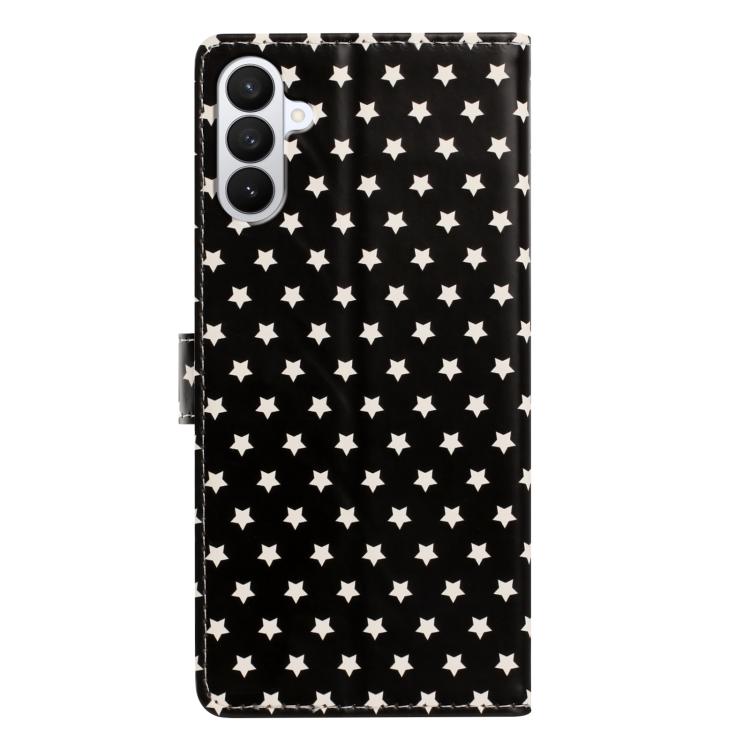 For Galaxy S26+ 5G Star Pattern Magnetic Buckle Vegan Leather Phone Case with Wrist Strap