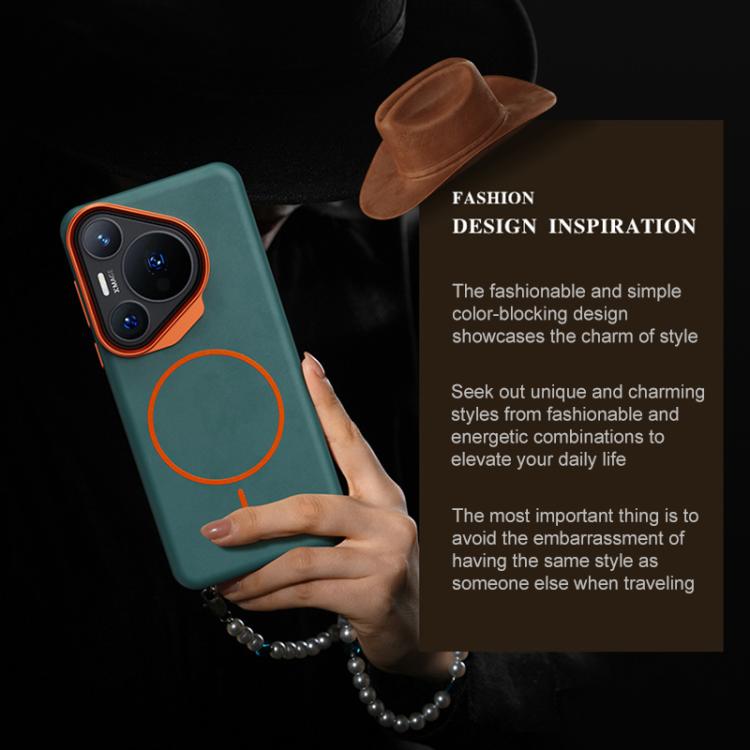 For Huawei Pura 70 Elephant Leather Full Coverage Magnetic Microfiber Leather PC Phone Case