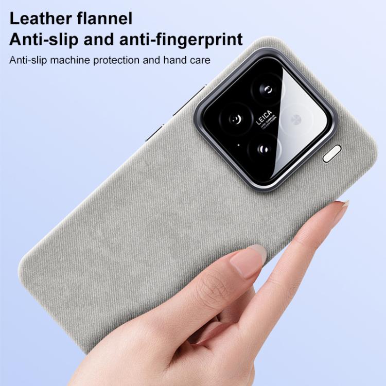 For Xiaomi 15S Pro Flannel Textured Magnetic Full Coverage Phone Case
