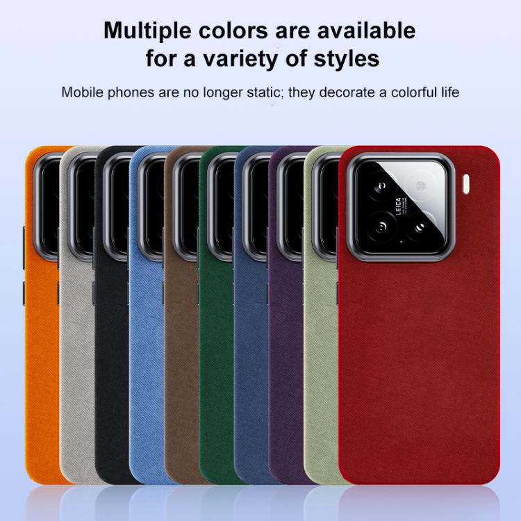 For Xiaomi 15 Pro Flannel Textured Magnetic Full Coverage Phone Case