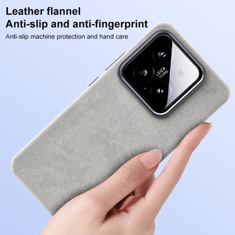 For Xiaomi 14 Pro Flannel Textured Magnetic Full Coverage Phone Case