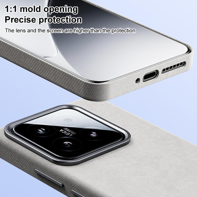 For Xiaomi 14 Pro Flannel Textured Magnetic Full Coverage Phone Case