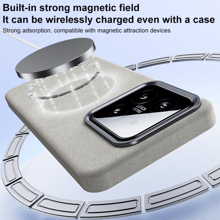 For Xiaomi 14 Flannel Textured Magnetic Full Coverage Phone Case