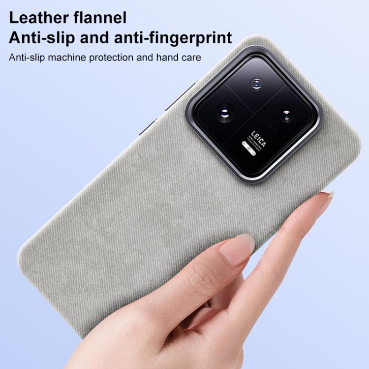 For Xiaomi 13 Pro Flannel Textured Magnetic Full Coverage Phone Case