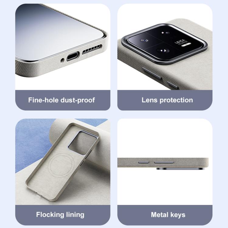 For Xiaomi 13 Flannel Textured Magnetic Full Coverage Phone Case