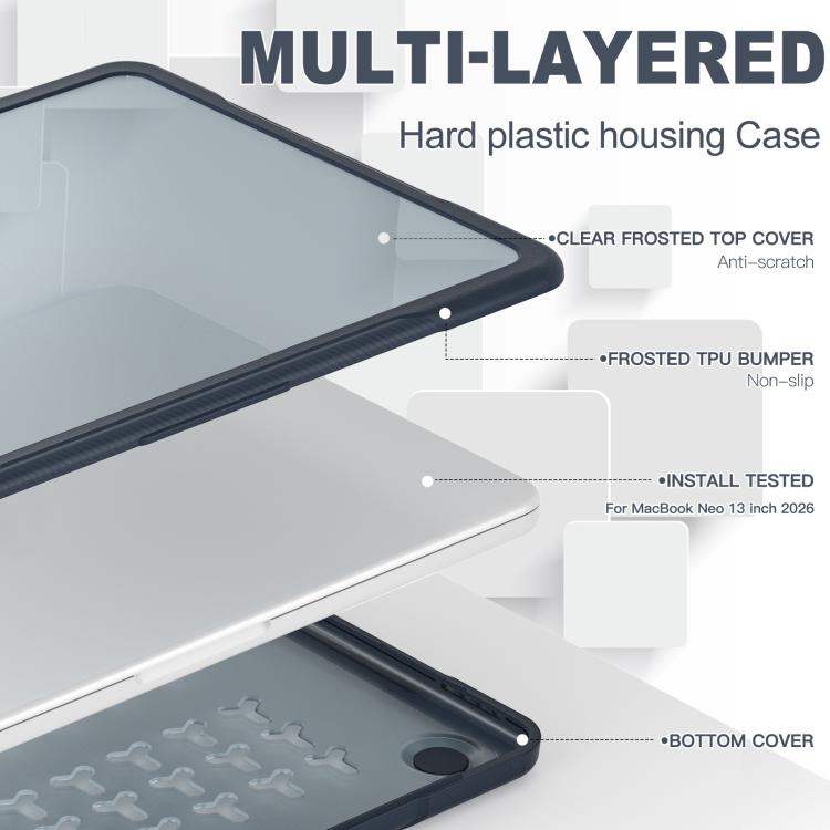 For MacBook Neo 13 inch 2026 A3404 Translucent Laptop Protective Case