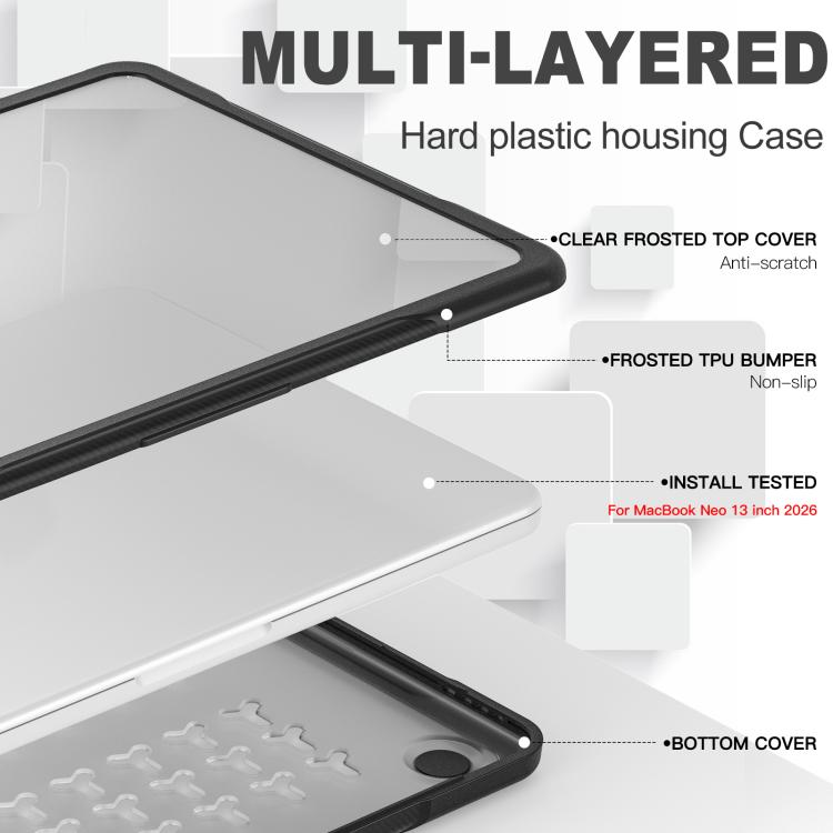 For MacBook Neo 13 inch 2026 A3404 Translucent Laptop Protective Case