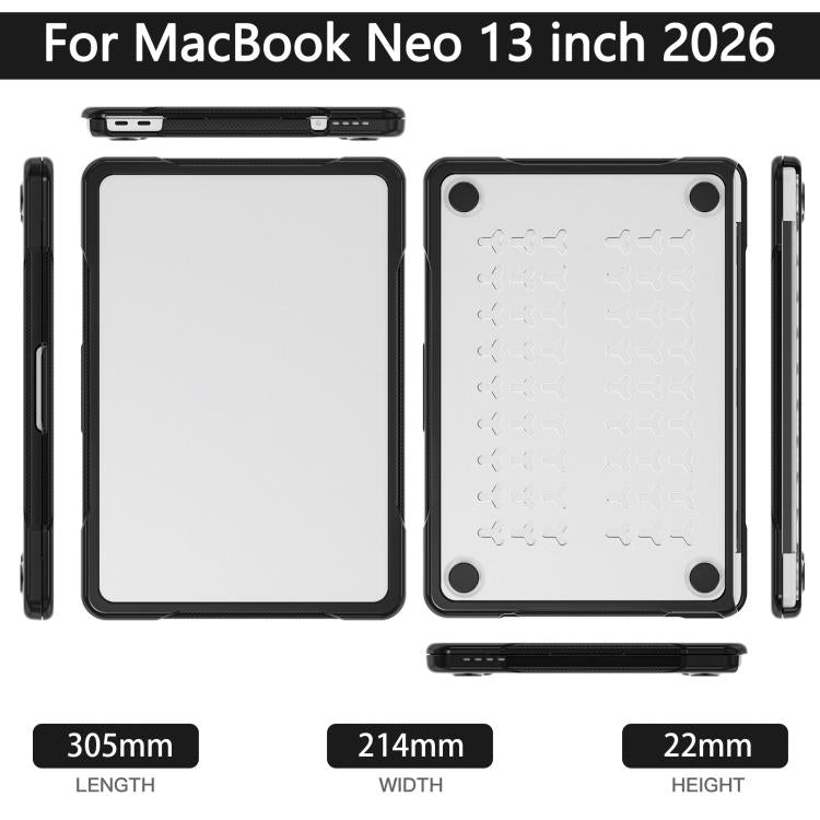For MacBook Neo 13 inch 2026 A3404 Translucent Laptop Protective Case