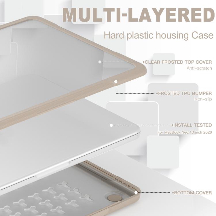 For MacBook Neo 13 inch 2026 A3404 Translucent Laptop Protective Case