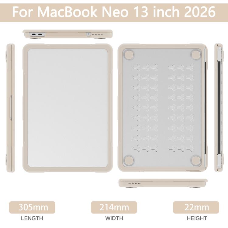 For MacBook Neo 13 inch 2026 A3404 Translucent Laptop Protective Case