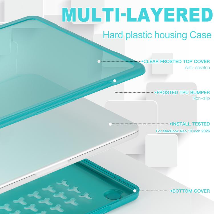 For MacBook Neo 13 inch 2026 A3404 Translucent Laptop Protective Case
