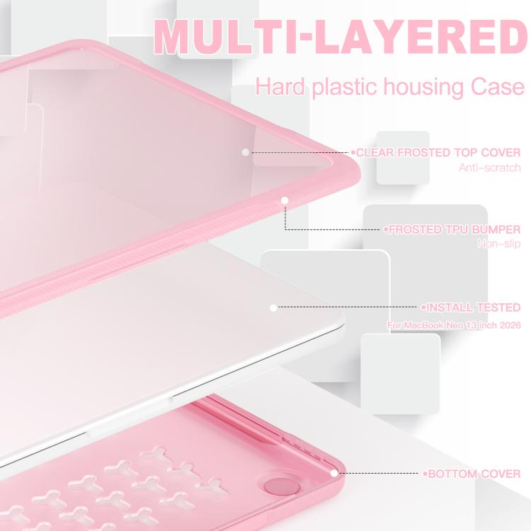 For MacBook Neo 13 inch 2026 A3404 Translucent Laptop Protective Case
