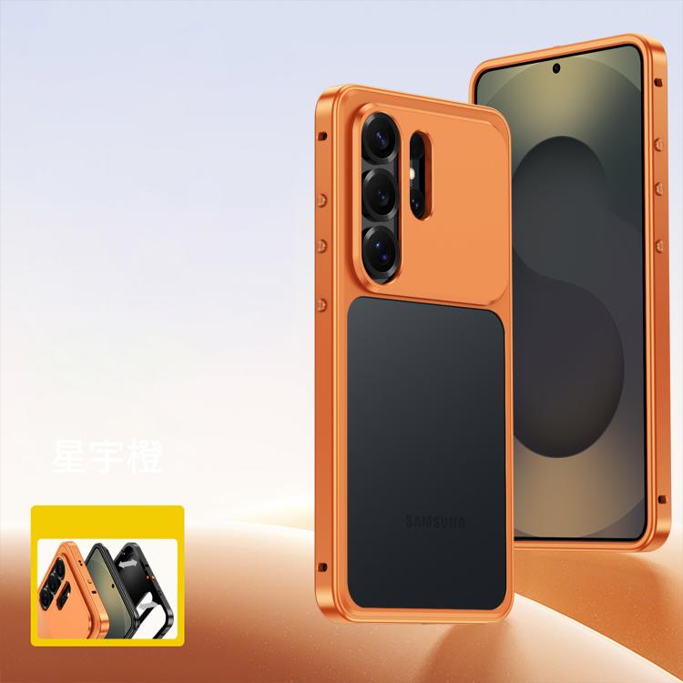 For Samsung Galaxy S23 Ultra 5G Cooling Spring Buckle Metal Frame Phone Case