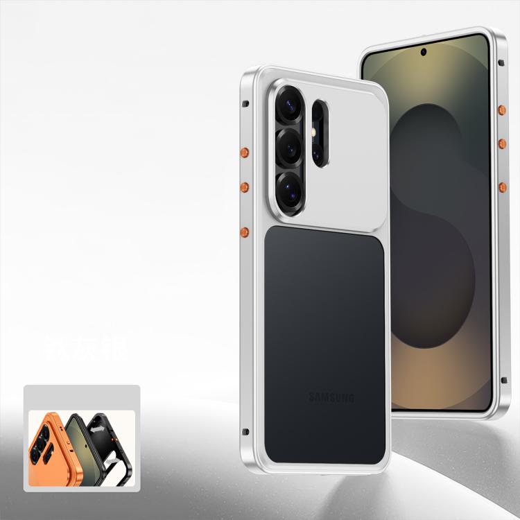 For Samsung Galaxy S23 Ultra 5G Cooling Spring Buckle Metal Frame Phone Case